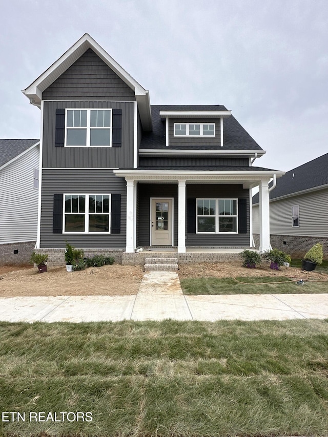 112 Roseberry St Lot 7B, Oak Ridge, TN 37830 - view of front of property featuring covered porch and a front yard