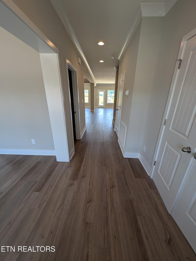 112 Roseberry St Lot 7B, Oak Ridge, TN 37830 - hallway with dark wood finished floors and recessed lighting