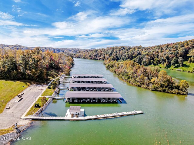 122 Roseberry St Lot 12B, Oak Ridge, TN 37830 - aerial view of a forest and a nearby body of water