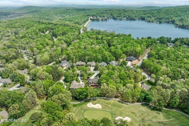 106 Mariners Dr, Fairfield Glade, TN 38558 - bird's eye view featuring a water view, a view of trees, view of golf course, and a residential view