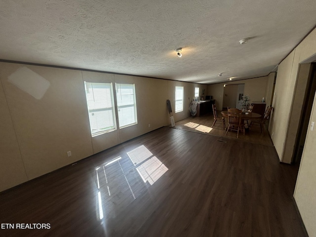 230 Hitch St, Vonore, TN 37885 - unfurnished living room featuring wood finished floors and a textured ceiling