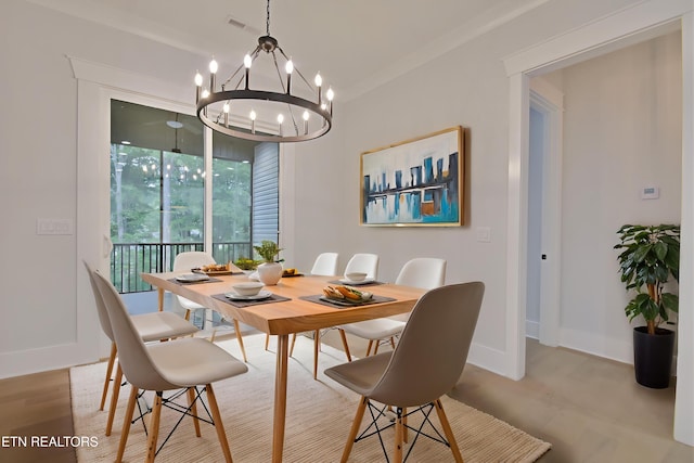 336 Nuhya Ln, Loudon, TN 37774 - dining space with a chandelier and baseboards