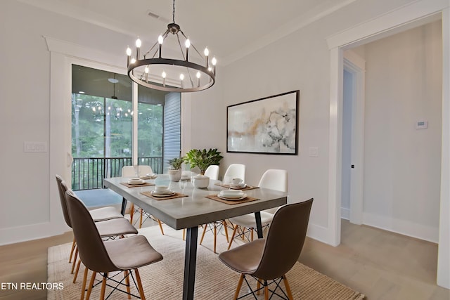 336 Nuhya Ln, Loudon, TN 37774 - dining room with a chandelier and baseboards