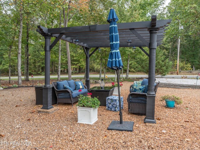 533 T Rd, Monterey, TN 38574 - exterior space featuring outdoor lounge area and a pergola