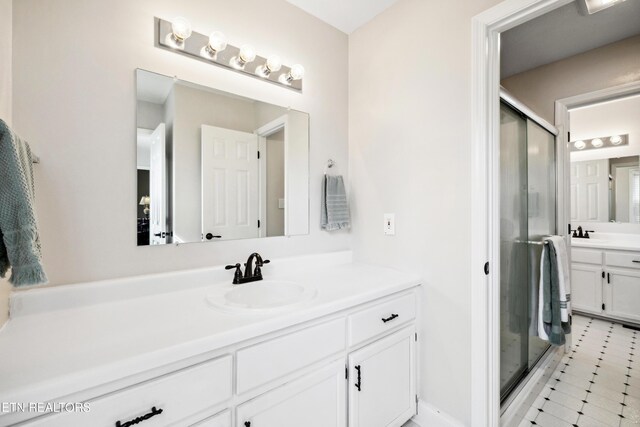 8207 Washington Pike, Corryton, TN 37721 - bathroom featuring a shower stall and vanity