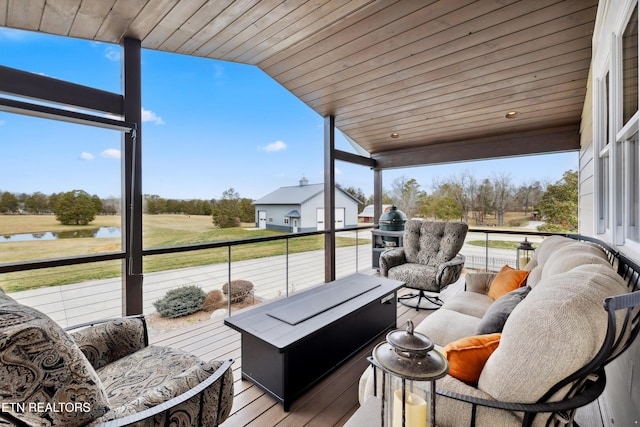 8207 Washington Pike, Corryton, TN 37721 - wooden deck with an outdoor hangout area