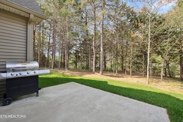 view of patio with grilling area