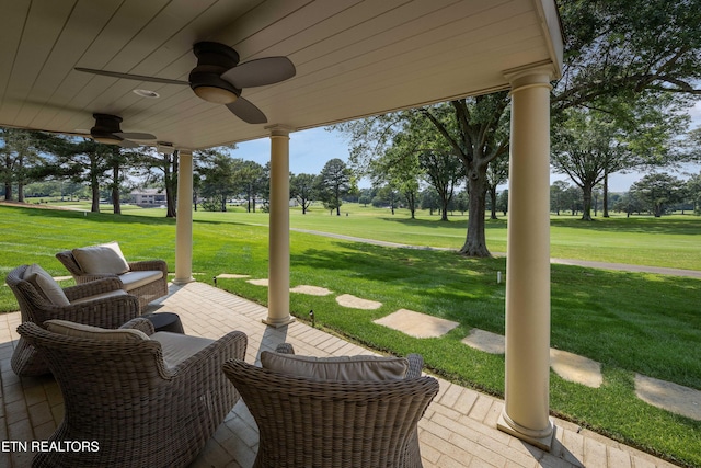 11901 S Fox Den Dr, Knoxville, TN 37934 - view of patio with a ceiling fan