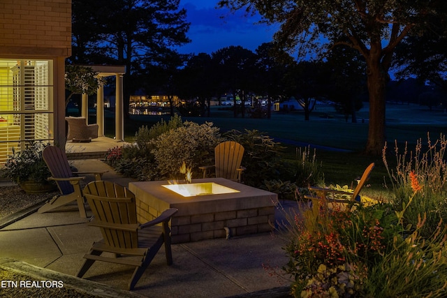 11901 S Fox Den Dr, Knoxville, TN 37934 - view of patio with a fire pit