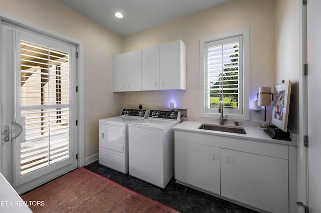 11901 S Fox Den Dr, Knoxville, TN 37934 - washroom with cabinet space, washer and dryer, and recessed lighting