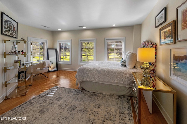 11901 S Fox Den Dr, Knoxville, TN 37934 - bedroom with multiple windows, wood finished floors, baseboards, and recessed lighting