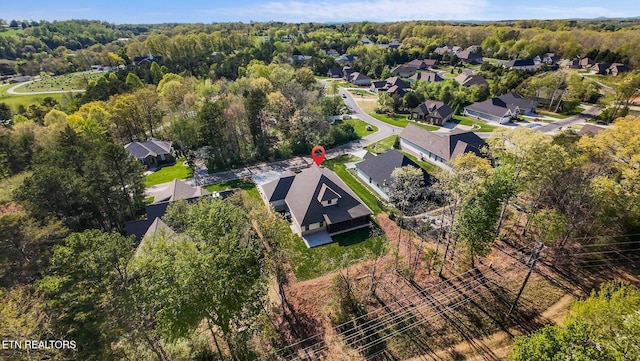 204 Atoka Pl, Loudon, TN 37774 - drone / aerial view featuring a residential view and a forest view