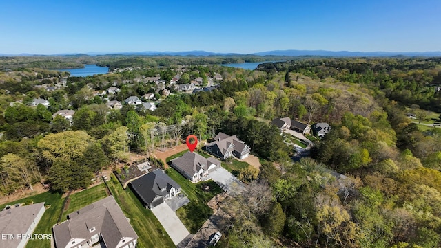 204 Atoka Pl, Loudon, TN 37774 - drone / aerial view featuring a water view, a residential view, and a view of trees