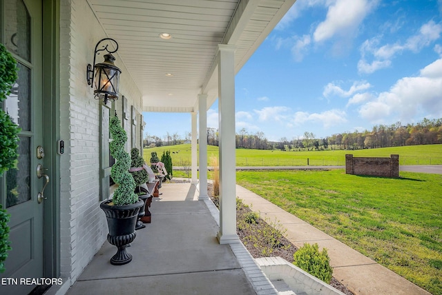 1798 Pearl Ave, Cookeville, TN 38506 - view of patio / terrace featuring a rural view and a porch