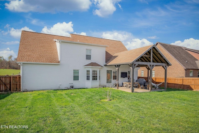 1798 Pearl Ave, Cookeville, TN 38506 - rear view of house with a patio, a fenced backyard, and a yard