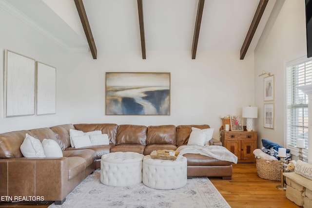 1798 Pearl Ave, Cookeville, TN 38506 - living room with beamed ceiling and wood finished floors