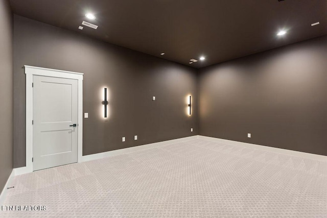788 Blackberry Ridge Rd, Lenoir City, TN 37772 - carpeted cinema with baseboards, visible vents, and recessed lighting