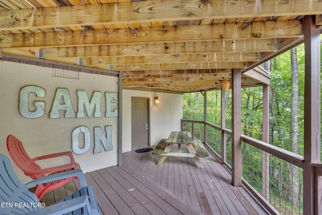 view of wooden deck