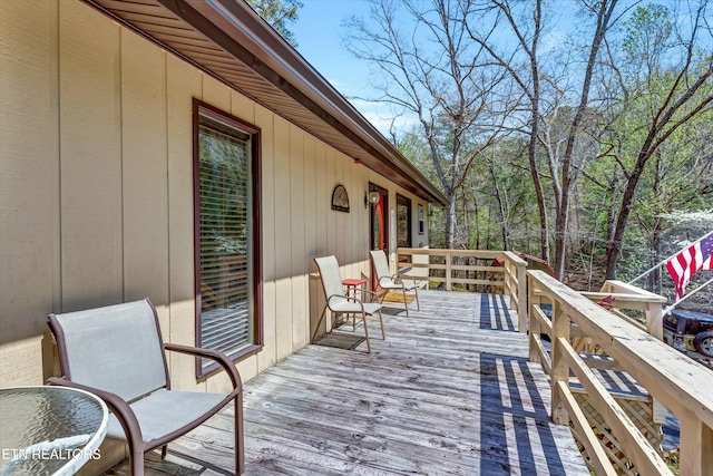 view of wooden terrace
