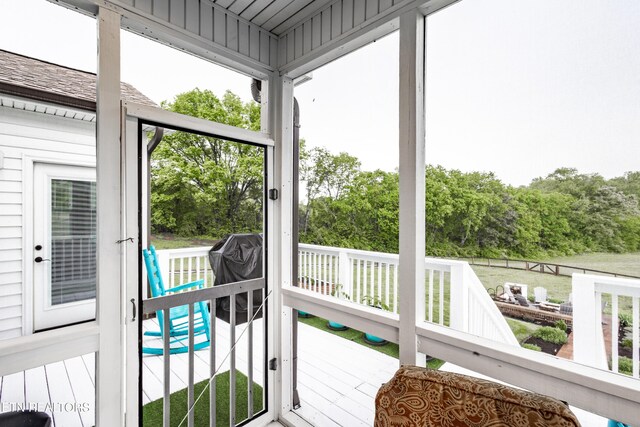 view of sunroom / solarium