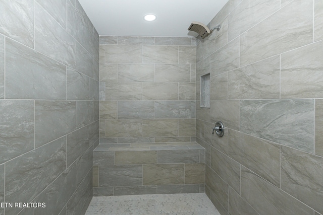 4225 W Lakeview Cir, Louisville, TN 37777 - full bath with a tile shower and recessed lighting