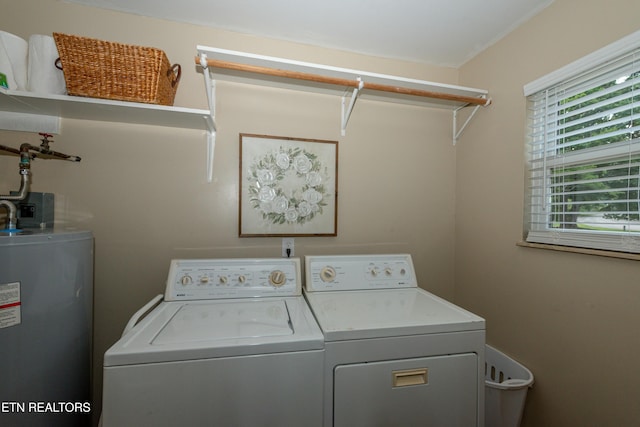 4225 W Lakeview Cir, Louisville, TN 37777 - laundry room featuring water heater and independent washer and dryer