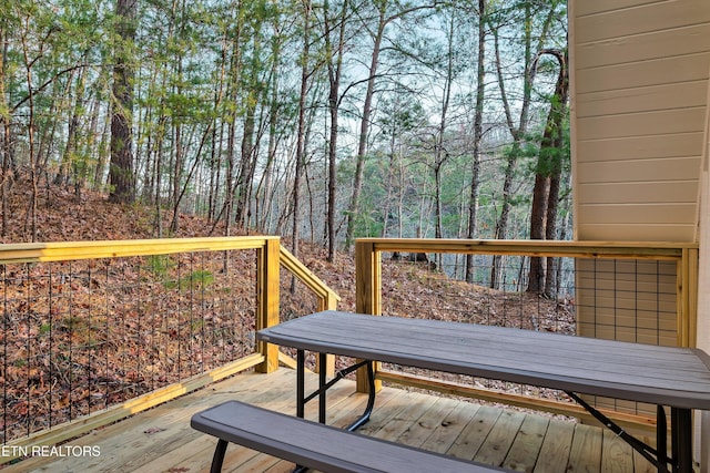 view of wooden deck