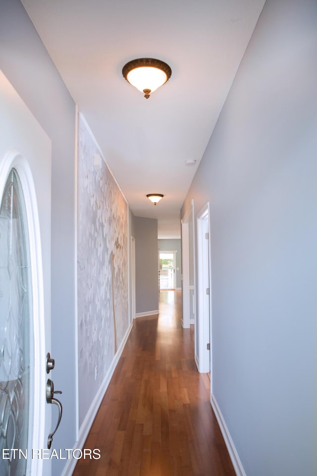 129 Mcneilly Cir, Maryville, TN 37803 - hallway featuring baseboards and wood finished floors