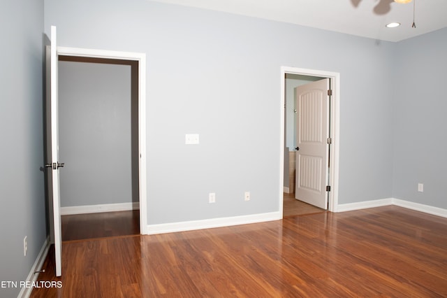 129 Mcneilly Cir, Maryville, TN 37803 - unfurnished bedroom with wood finished floors, baseboards, and recessed lighting