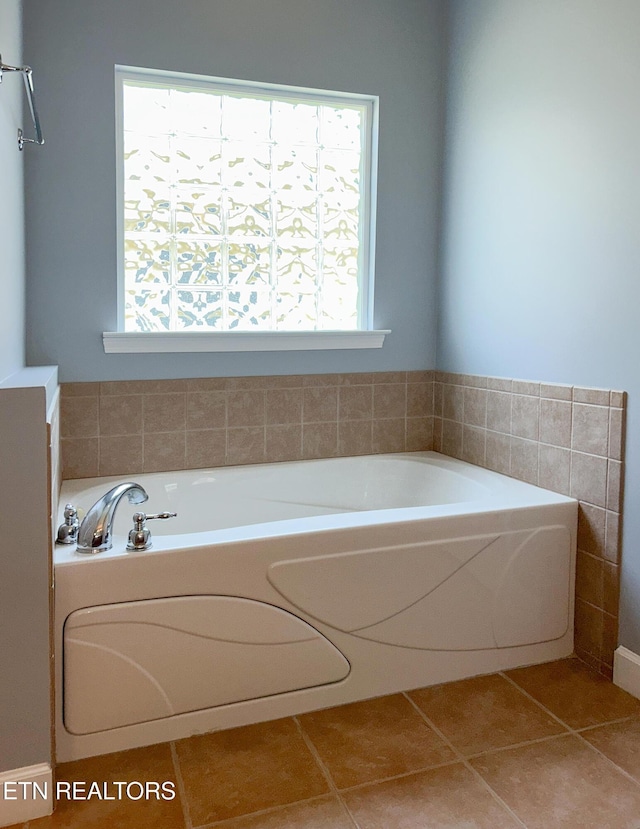 129 Mcneilly Cir, Maryville, TN 37803 - full bathroom with a garden tub and tile patterned flooring