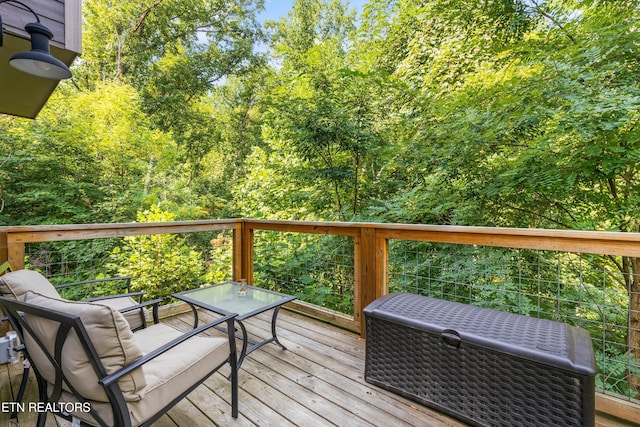 view of wooden deck