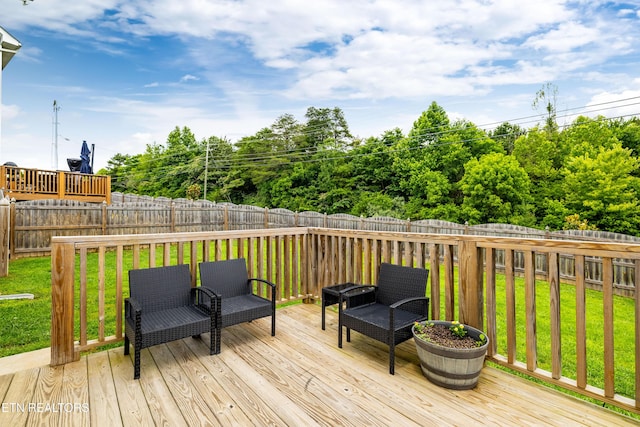 5811 Rain Cloud Rd, Knoxville, TN 37918 - wooden deck featuring a fenced backyard