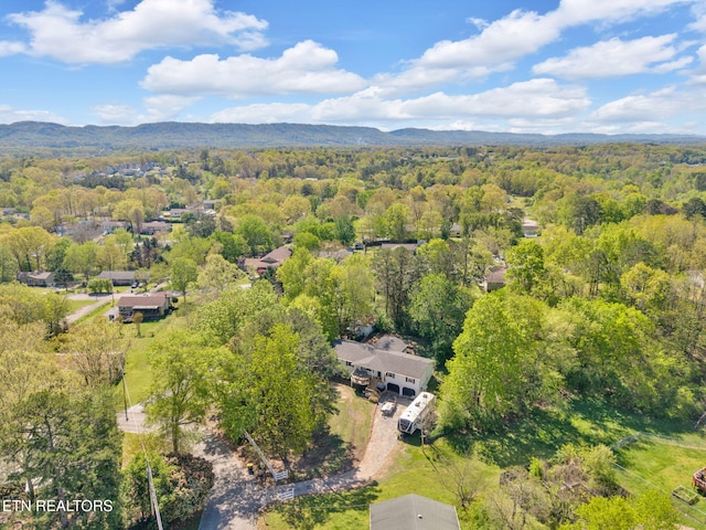 9204 Chamaeleon Trl, Harrison, TN 37341 - drone / aerial view with a wooded view and a mountain view