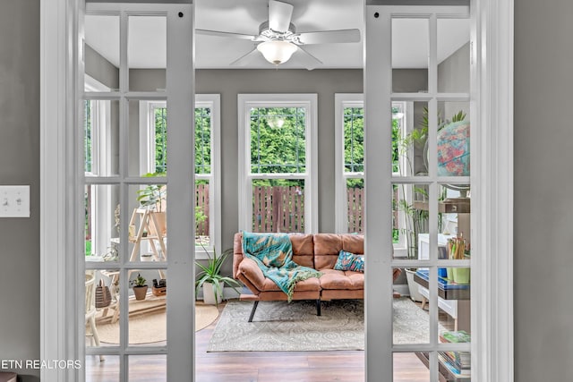 view of sunroom