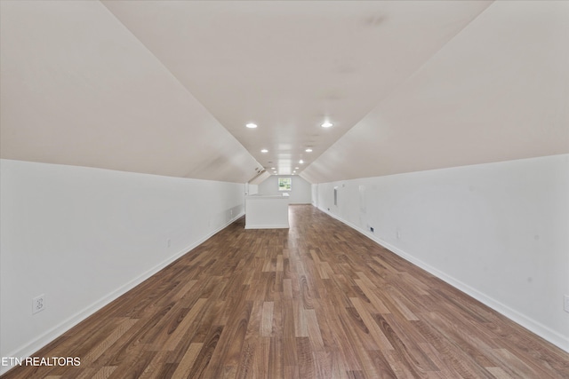 102 Chaloni Ln, Loudon, TN 37774 - bonus room with wood finished floors, baseboards, recessed lighting, and vaulted ceiling