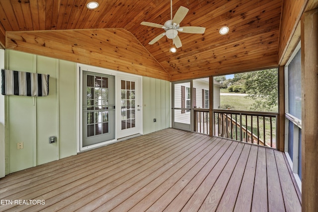 102 Chaloni Ln, Loudon, TN 37774 - unfurnished sunroom featuring ceiling fan