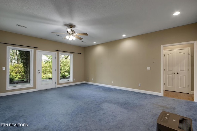 304 Coweta Ct, Loudon, TN 37774 - empty room with baseboards, visible vents, a ceiling fan, and carpet