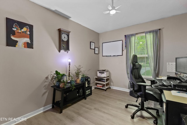 4716 Cabbage Ln, Knoxville, TN 37938 - office area with baseboards and light wood-type flooring