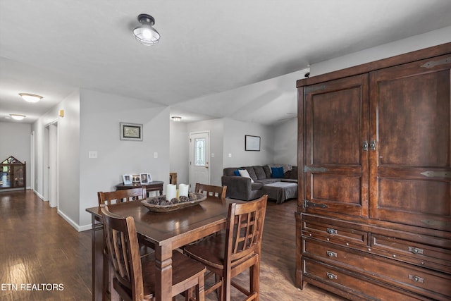 4716 Cabbage Ln, Knoxville, TN 37938 - dining room with dark wood-type flooring and baseboards