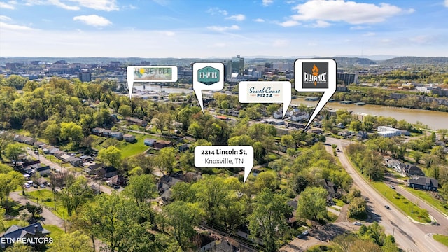 2214 Lincoln St, Knoxville, TN 37920 - birds eye view of property with a water view