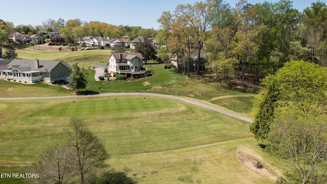aerial view featuring a residential view