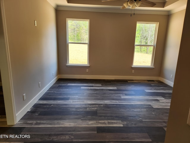 180 W Park Cir, Decatur, TN 37322 - empty room featuring plenty of natural light, baseboards, ornamental molding, and a ceiling fan
