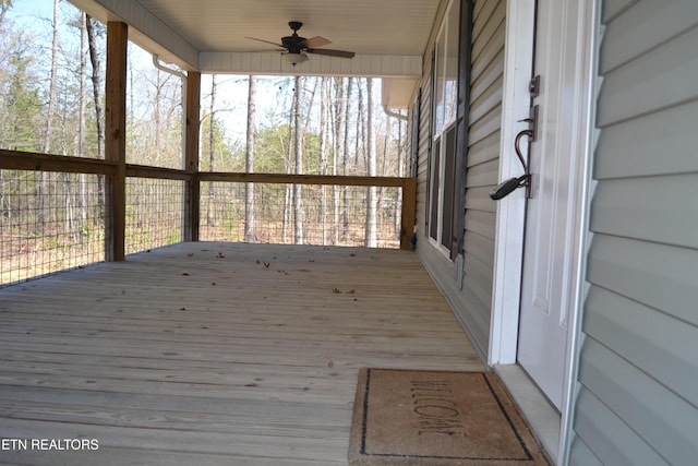 1382 Pilgrim Dr, Grimsley, TN 38565 - wooden terrace featuring ceiling fan