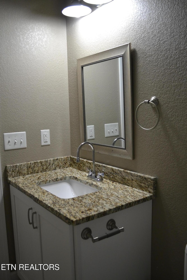 1382 Pilgrim Dr, Grimsley, TN 38565 - bathroom with a textured wall and vanity