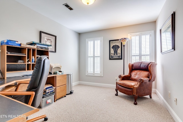 3835 SW Keowee Ave, Knoxville, TN 37919 - office featuring carpet flooring, baseboards, and visible vents