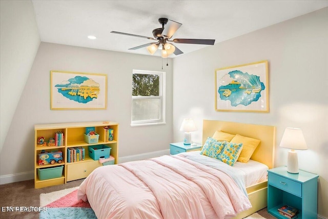 5021 Sunshine Ln, Knoxville, TN 37921 - carpeted bedroom with baseboards and ceiling fan