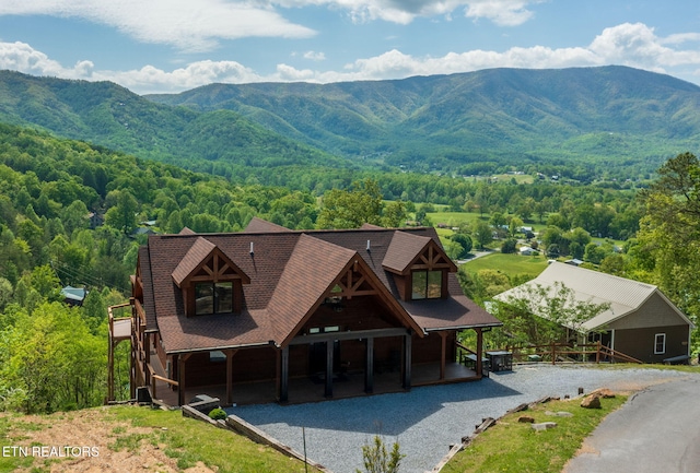 3505 Mountain Tyme Way, Sevierville, TN 37862 - exterior space featuring a wooded view and a mountain view