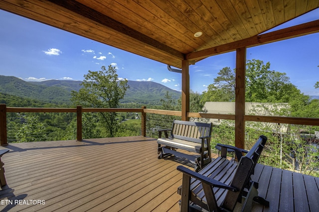 3505 Mountain Tyme Way, Sevierville, TN 37862 - wooden deck with a mountain view