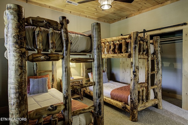 3505 Mountain Tyme Way, Sevierville, TN 37862 - carpeted bedroom with visible vents and wood ceiling