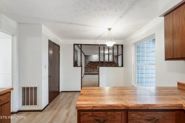 1104 Burning Tree Ln, Knoxville, TN 37923 - unfurnished dining area with light wood-style flooring, a textured ceiling, and baseboards